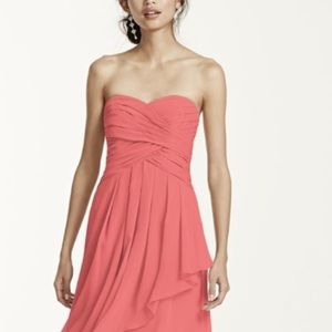 Chiffon coral dress